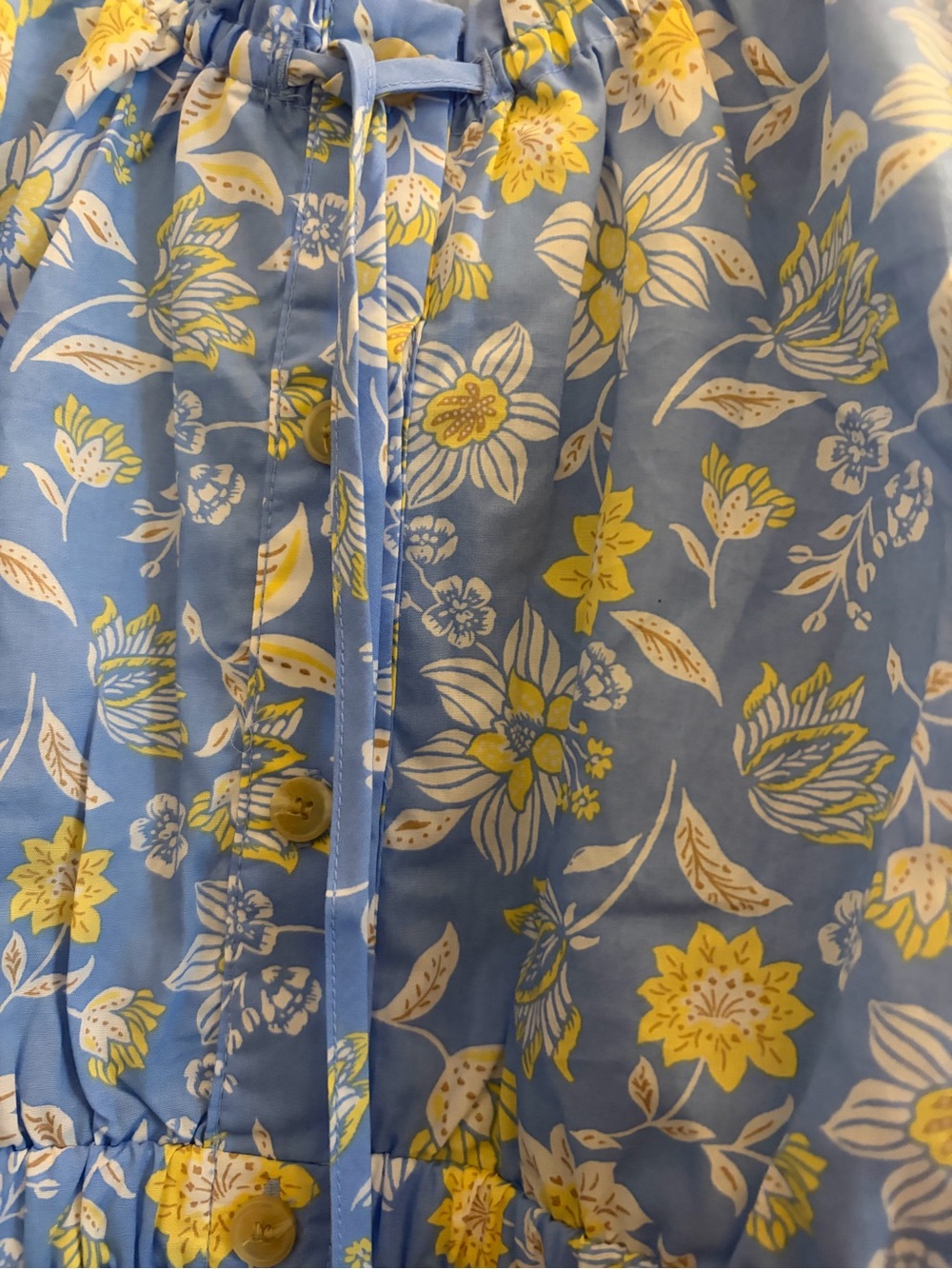 Ann Taylor Blue Floral Ruffle Peplum Blouse - Picture 5 of 10